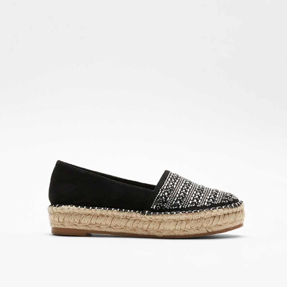 NWT Embellished Espadrilles Slip Ons